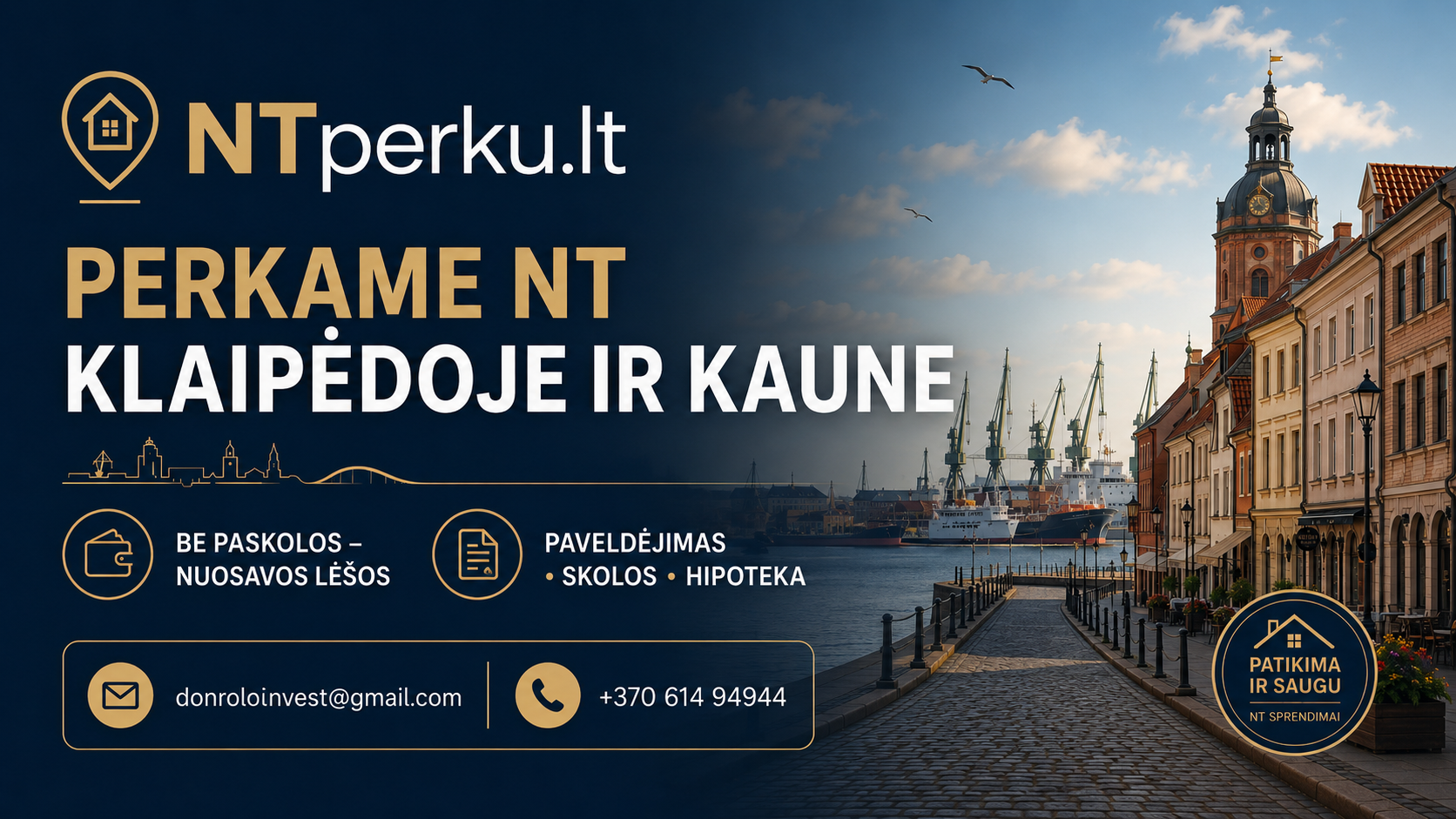 NTperku.lt – perkame nekilnojamąjį turtą Klaipėdoje ir Kaune